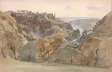 Les cascatelles de Tivoli by Jean-Achille Benouville, Aquarelle et rehauts de gouache blanche sur trait de crayon, sold Mar 2022