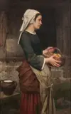 Le panier de pommes by Émile Auguste Hublin, Huile sur toile (Toile d'origine), sold Mar 2022