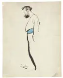 Homme de profil by František Kupka, Encre et aquarelle sur papier, sold Mar 2022