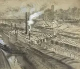 Les péniches sur la Seine près du Pont-Marie by Raoul Dufy, circa 1903-1904, Lavis d'encre et gouache blanche sur papier, sold Mar 2022