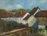 Les toits à Issy-les-Moulineaux by Charles Camoin, 1902, Huile sur carton, sold Mar 2022