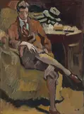 Jeune homme au fauteuil by Louis Valtat, 1928, Huile sur toile, sold Mar 2022