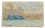 Samois by Paul Signac, 1900, Aquarelle et crayon sur papier, sold Mar 2022