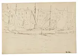 Ensemble de deux dessins by Albert Marquet, Encre sur papier, sold Mar 2022