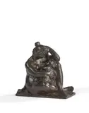 Petite maternité by Richard Guino, Bronze à patine brune, sold Mar 2022