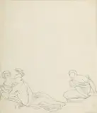 Jeunes filles au bain by Tamara de Lempicka, circa 1925, Crayon sur papier, sold Mar 2022