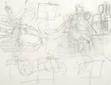 Etude d'orchestre by Raoul Dufy, Crayon sur papier, sold Mar 2022