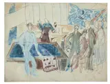 La petite usine, Paul Poiret by Raoul Dufy, 1911, Aquarelle et encre sur papier, sold Mar 2022