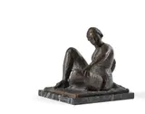 Mujer sentada by Manuel Martinez Hugue dit Monolo, 1930, Bronze à patine brune, sold Mar 2022