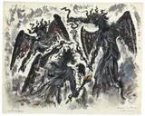 Iphigénie en Tauride (les Euménides) by André Masson, 1952, Gouache sur papier, sold Mar 2022