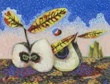 Composition aux pommes by Jean Lurçat, 1953-1954, Gouache sur papier, sold Mar 2022