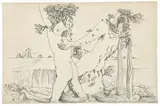 Végétation érotique by André Masson, 1939, Encre de Chine sur papier, sold Mar 2022