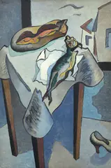 Nature morte au soulier by Jean Hélion, 1946, Huile sur carton toilé, sold Mar 2022