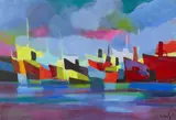 Au large de Cork (Irlande) by Marcel Mouly, 2007, Acrylique sur toile, sold Mar 2022