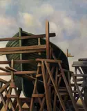 Bateau en construction by Georges Bauquier, 1954-1955, Huile sur toile, sold Mar 2022