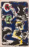 A moins que by Pierre Alechinsky, 2000, Encre de Chine et aquarelle sur papier du XIXème siècle, sold Jun 2022