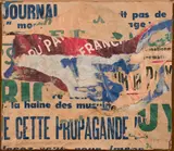 Rue au Maire (cette propagande infâme), 4 janvier 1961 by Jacques de la Villeglé, 1961, Affiches lacérées marouflées sur toile, sold Jun 2022