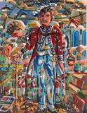 En sous-officier suisse by François Boisrond, 1994, Acrylique sur toile, sold Jun 2022