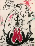 Sans titre by Michel Macréau, 1986, Pastel et acrylique sur papier, sold Jun 2022
