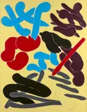 Jaune by Pierre Dunoyer, 1996, Acrylique sur toile, sold Jun 2022