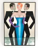 Three figures by Robin Morris, Ltd. ed. lithograph, sold Aug 2022