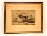 Untitled by Francisco Goya, Tauromaquia etching, sold Sep 2022