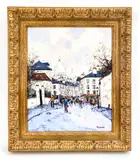 Montmartre with Sacre Coeur by Jean-Pierre Dubord, Oil on canvas, sold Sep 2022