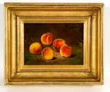 Peaches on the ground by William Mason Brown, Oil on canvas, sold Sep 2022
