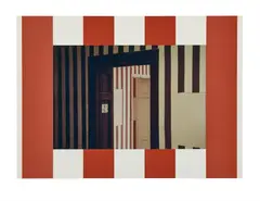 Sans titre by Daniel Buren, 1984, C-print et photographie sous passe-partout rouge et blanc, sold May 2022
