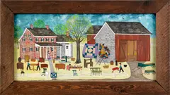 farm scenes by Dolores Hackenberger, oil on canvas, sold Dec 2011