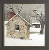 winter landscape by Karl Kuerner, gouache on board, sold Dec 2011
