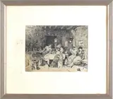 interior by Joseph Pennell, ink, sold Dec 2011
