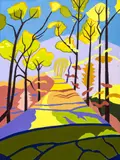 Pathway by Janet Cooling, 2018, oil on canvas, sold Sep 2025