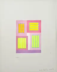 Untitled (3.29.22.1) by Peter Halley, 2023, graphite and acrylic, sold Sep 2025
