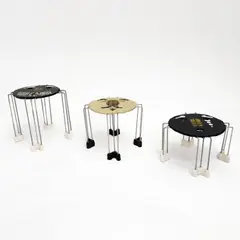 Triple Play Nesting Tables, Set of 3 by Gaetano Pesce, 2014, resin and steel, sold Sep 2025