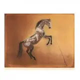 Rearing Horse by Kaiko Moti, Etching and aquatint, sold Sep 2019