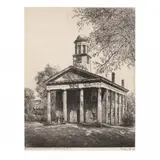 Orange County Court House, Hillsborough, North Carolina by Louis Orr, Etching, sold Aug 2019