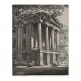 North Carolina State Capitol (West Porch), Raleigh, North Carolina by Louis Orr, Etching, sold Aug 2019