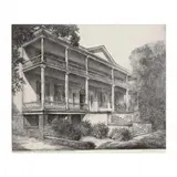 The Burgwin-Wright-Cornwallis House, Wilmington, North Carolina by Louis Orr, Etching, sold Aug 2019