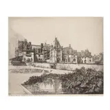 Biltmore House, Near Asheville, North Carolina by Louis Orr, Etching, sold Aug 2019