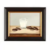 Milk and Cookies by Patti Zeigler, Oil on board, sold Aug 2019
