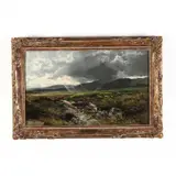 Worchester Moors by David Bates, Oil on canvas laid on board, sold Aug 2019