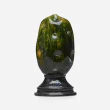 Rare potato trophy by George E. Ohr, 1898-1910, glazed earthenware, sold Nov 2023
