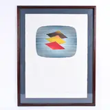 Intaglio Etching by Yigal Zemer, Acrylic on paper, sold Sep 2022