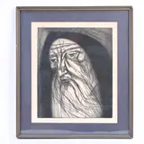 Jeremiah" Woodcut by Irving Amen, Acrylic on paper, sold Sep 2022