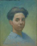 Portrait d'enfant by Achille Laugé, Pastel sur toile, sold Jun 2022