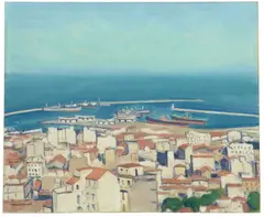 Alger, vue de la ville et du port by Albert Marquet, circa 1940, Huile sur panneau, sold Jun 2022