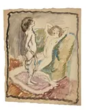 Deux filles by J. Pincas dit Pascin, circa 1907-1909, Aquarelle sur papier, sold Jun 2022