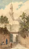 Ruelle en Egypte by Louis Amable Crapelet, Aquarelle, plume et encre brune sur trait de crayon, sold Sep 2022