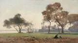 Printemps égyptien by Auguste Veillon, Huile sur carton, sold Sep 2022